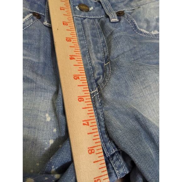 Just Cavalli Size 28 42 White Diamond Denim Jeans Spatter Splatter Bleach - Picture 9 of 10